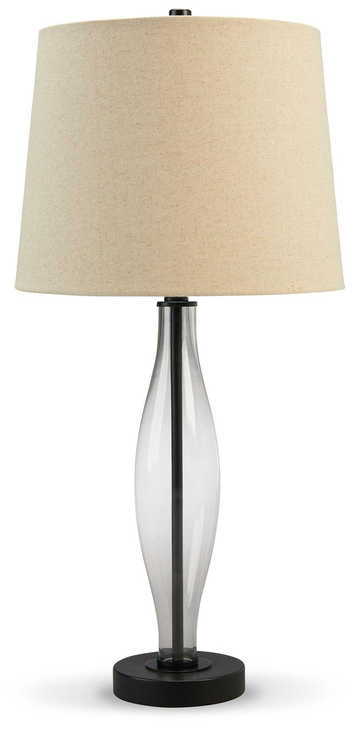 Ashley Travisburg Glass Table Lamp (2/CN) - Clear/Black