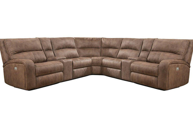 Parker House Polaris - 7 Piece Modular Power Reclining Sectional With Power Adjustable Headrests - Kahlua
