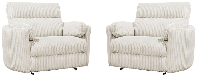 Parker House Radius Xl - Extra Wide Power Glider Recliner (Set of 2) - Mega Ivory