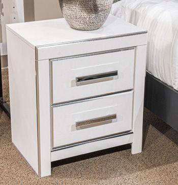Ashley Zuraleus Two Drawer Night Stand - White