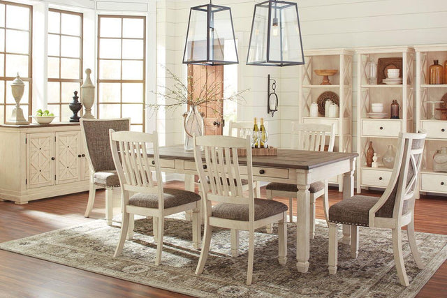 Ashley Bolanburg - Beige- 7 Pc. - Dining Room Table, 4 Side Chairs, 2 Side Chairs