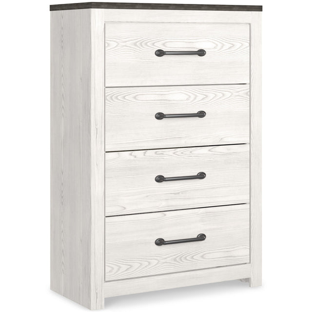 Ashley Gerridan Four Drawer Chest - White/Gray