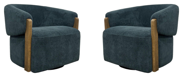 Parker House Finley - Swivel Accent Chair (Set of 2) - Island Teal