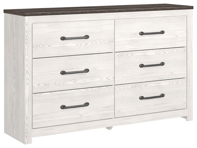 Ashley Gerridan Six Drawer Dresser - White/Gray