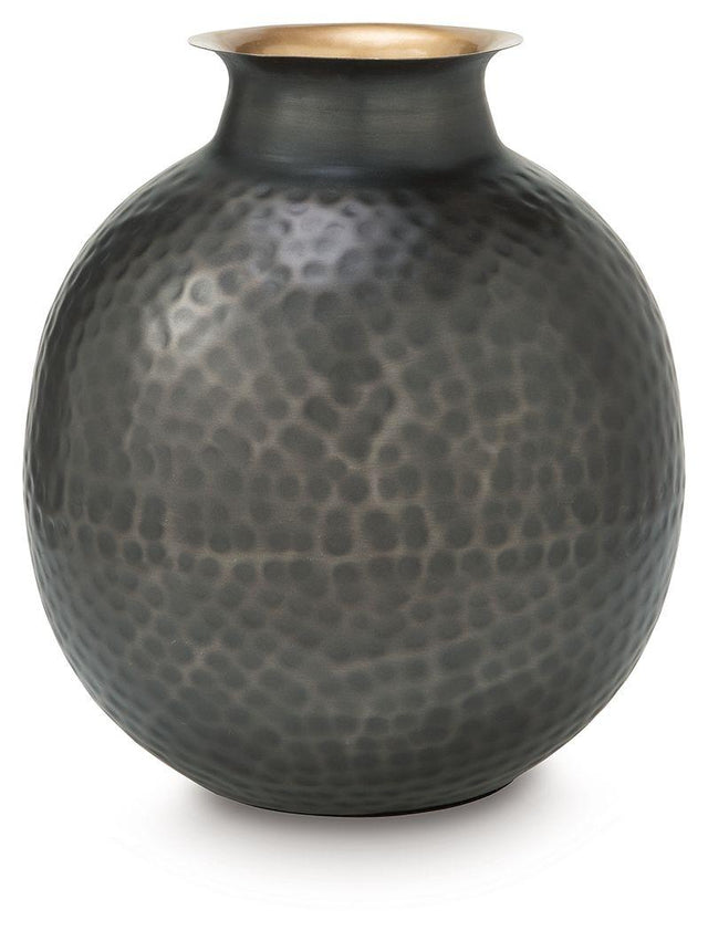 Ashley Woody Vase - Pewter/Gold Finish
