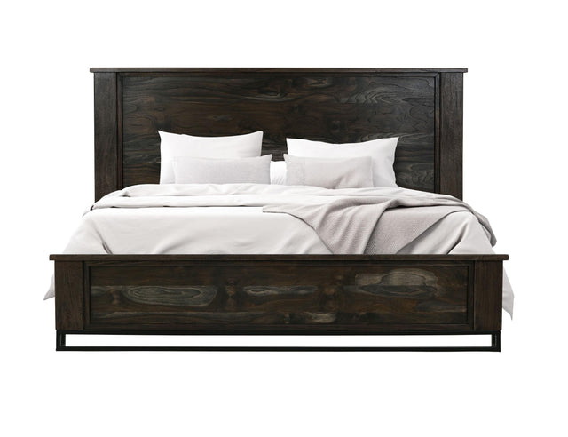 International Furniture Direct Dark Teak - King Bed - Oil Black