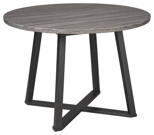 Ashley Centiar Round Dining Room Table - Gray/Black