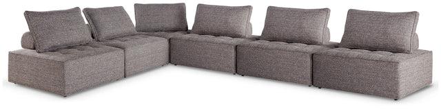 Ashley Bree Zee - Brown - 6-Piece Outdoor Modular Seating