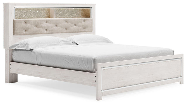 Ashley Altyra - White - King Bookcase Panel Bed