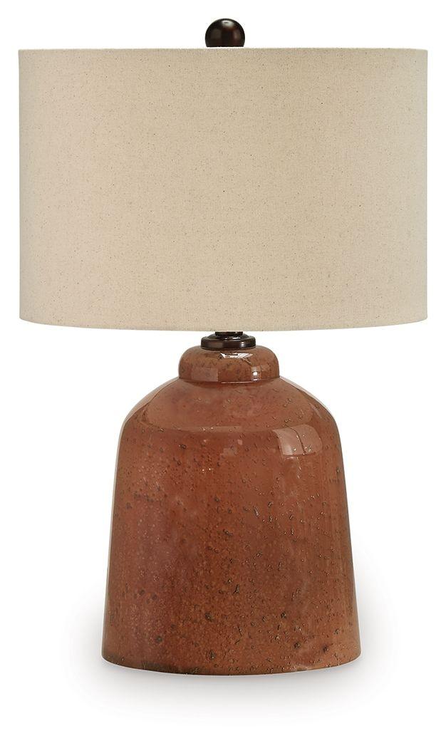 Ashley Aaleahya Glass Table Lamp (1/CN) - Rust