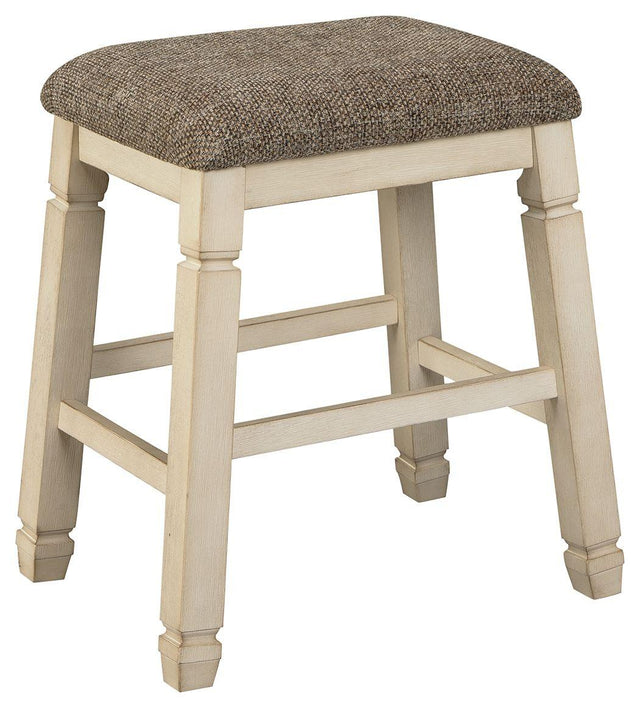 Ashley Bolanburg Upholstered Stool (2/CN) - Two-tone