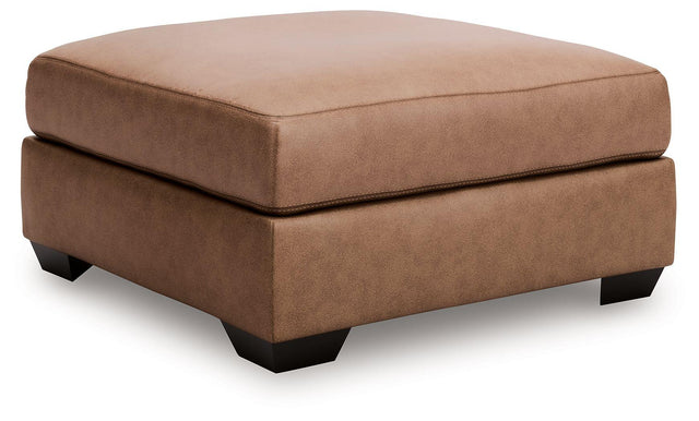 Ashley WillowBend Oversized Accent Ottoman - Caramel