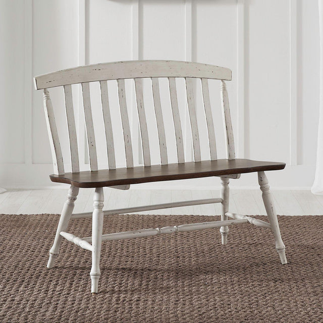 Liberty Furniture Al Fresco - Slat Back Bench (RTA) - White