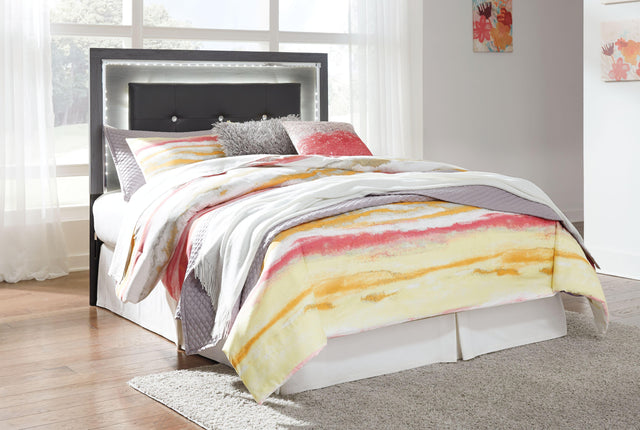 Ashley Lodanna - Gray - Full Upholstered Panel Headboard with Bolt on Bed Frame