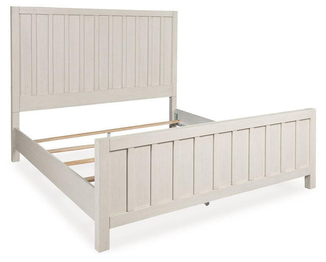 Ashley Shaybrock - Antique White - King Panel Bed
