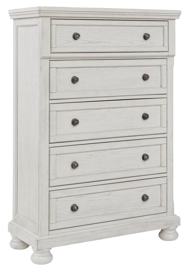 Ashley Robbinsdale Five Drawer Chest - Antique White