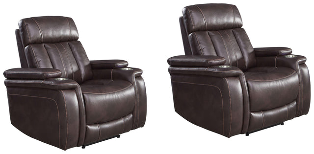 Parker House Royce - Power Recliner (Set of 2) - Fantom Brown