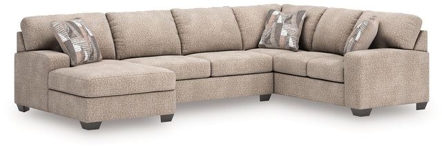 Ashley Seyler Lane - Beige - 3-Piece Sleeper Sectional With LAF Corner Chaise And RAF Sofa
