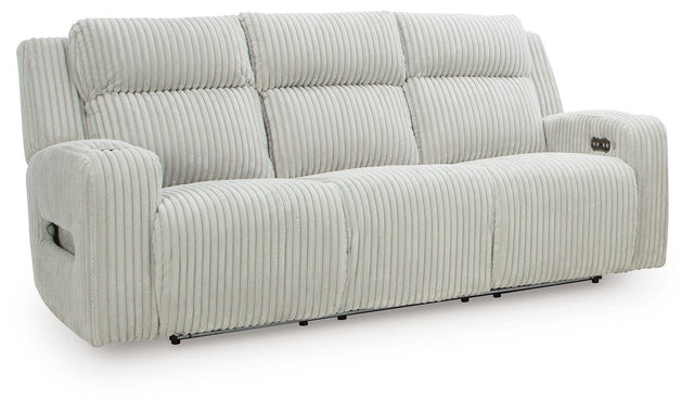 Ashley Forest Lake PWR REC Sofa with ADJ Headrest - Alloy