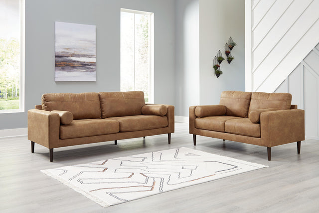 Ashley Telora - Caramel - 2 Pc. - Sofa, Loveseat