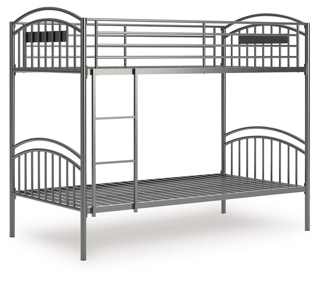 Ashley Lanceburg Twin/Twin Bunk Bed w/Ladder - Gray