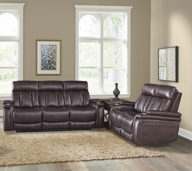 Parker House Royce - Power Reclining Sofa And Loveseat - Fantom Brown