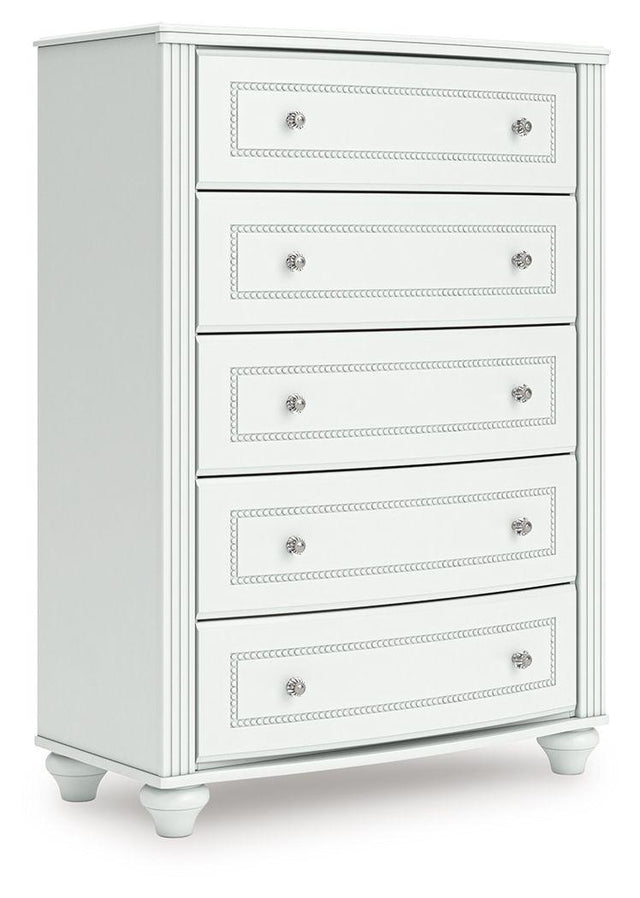 Ashley Kozlani Five Drawer Chest - White
