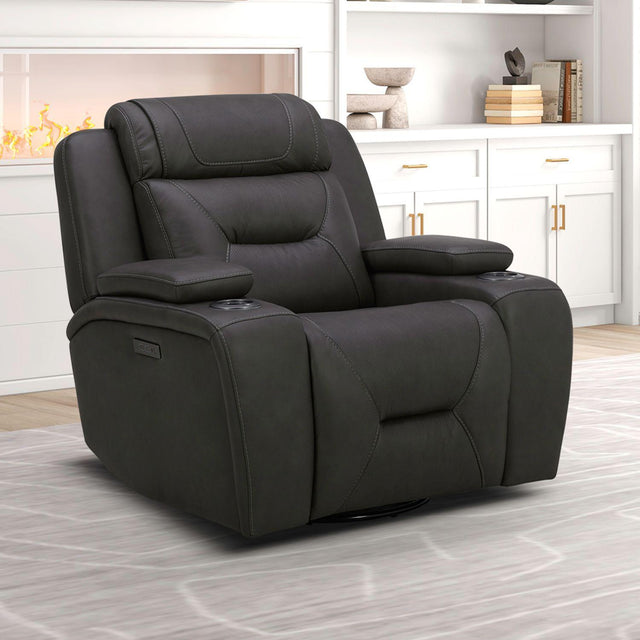 Liberty Furniture Chapman - Swivel Glider Recliner P2 - Dark Gray