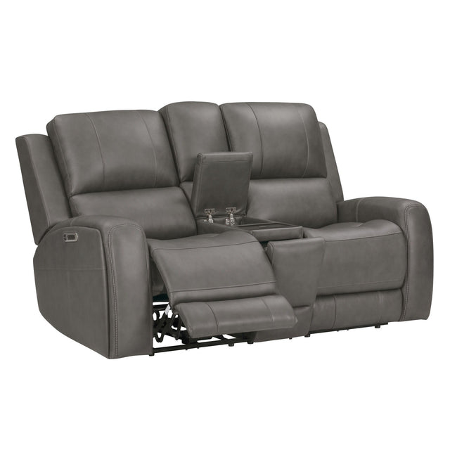 Parker House Belmont - Zero Gravity Power Reclining Tilt Console Loveseat P3 - Autumn Fog