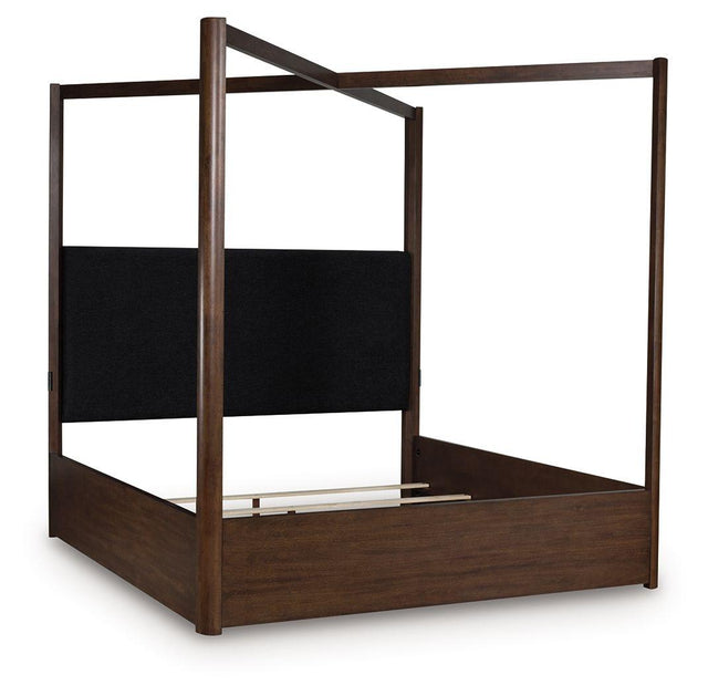 Ashley Dilenno - Dark Brown - Queen Canopy Bed