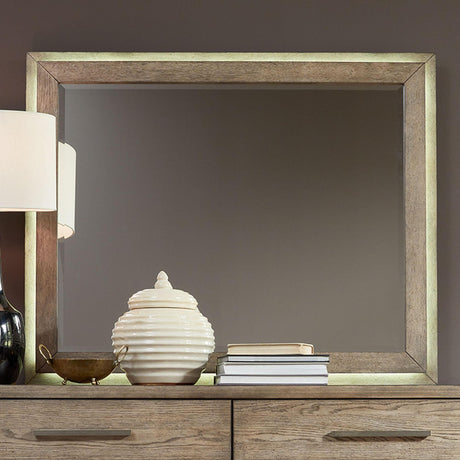 Liberty Furniture Canyon Road - Lighted Mirror - Light Brown