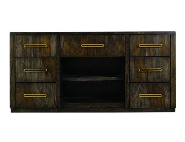 International Furniture Direct Black Balam - Console - Oil Black