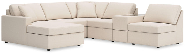 Ashley Modmax - Oyster - 6-Piece Sectional With Laf Corner Chaise And Storage Console