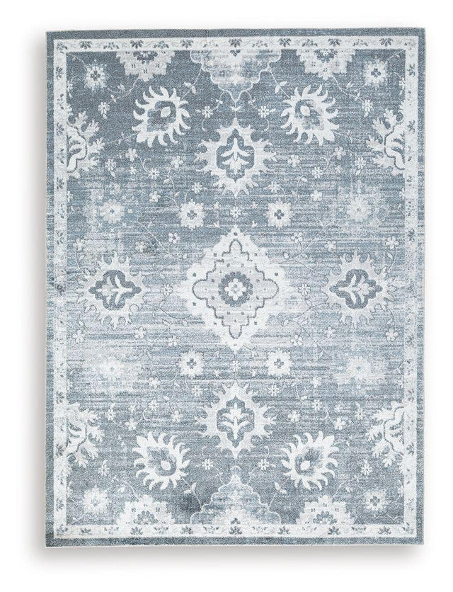 Ashley Avanworths Washable Large Rug - Blue/Gray/Ivory