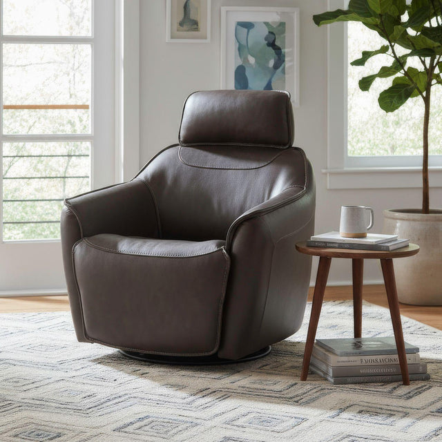 Liberty Furniture Darby - Swivel Accent Chair With Power Foot & Tilt - Kona Earth