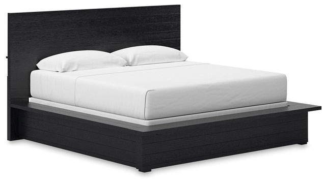 Ashley Londer - Black - King Panel Bed