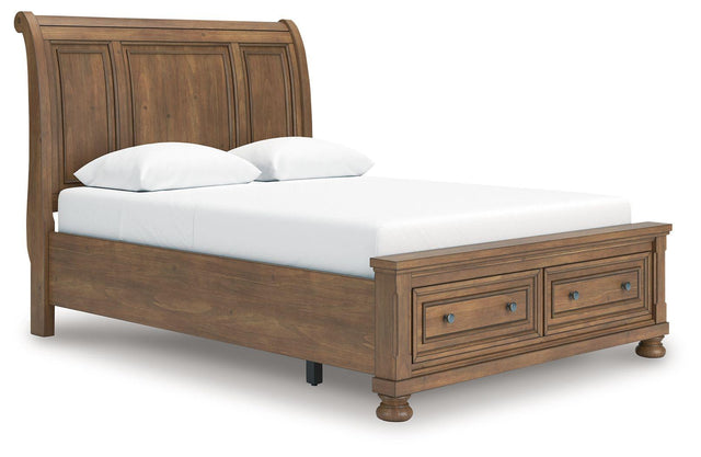 Ashley Feddinger - Medium Brown - Queen Storage Sleigh Bed