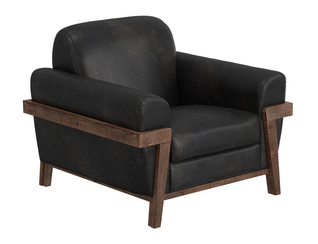 International Furniture Direct Loft Brown - Armchair - Licorice Black