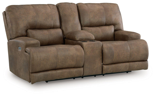 Ashley Beckley Place PWR REC Loveseat/CON/ADJ HDRST - Earth
