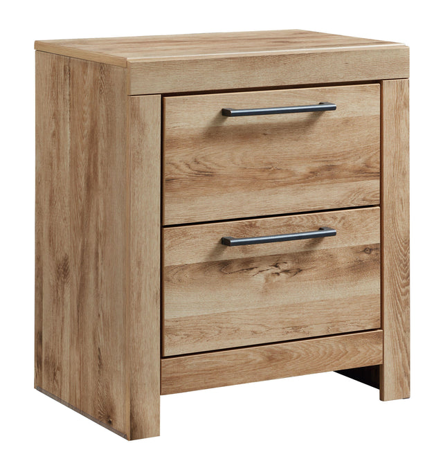 Ashley Hyanna Two Drawer Night Stand - Tan Brown