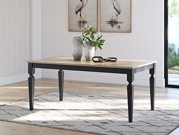 Ashley Brenkerton Rectangular Dining Room Table - Grayish Brown/Black