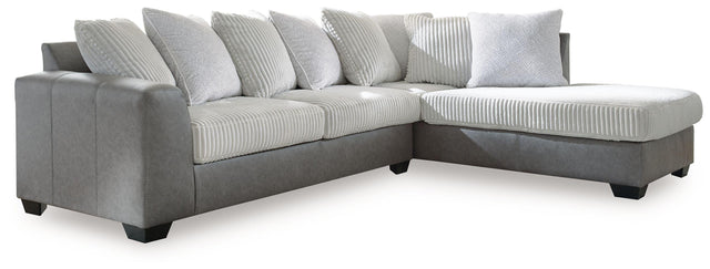 Ashley Clairette Court - Alloy - 2-Piece Sectional With Raf Corner Chaise