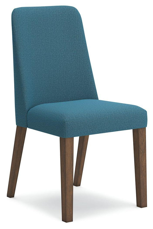 Ashley Lyncott Dining UPH Side Chair (2/CN) - Blue/Brown