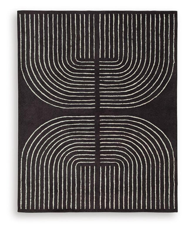 Ashley Eldonmore Large Rug - Black/Ivory