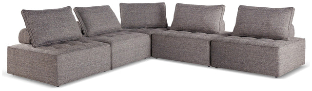 Ashley Bree Zee - Brown - 5-Piece Outdoor Modular Seating
