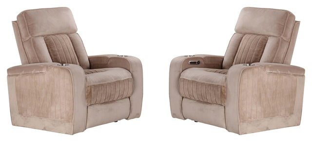 Parker House Equinox - Power Recliner (Set of 2) - Mushroom