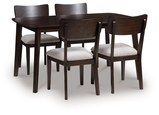 Ashley Mallenette Dining Room Table Set (5/CN) - Merlot