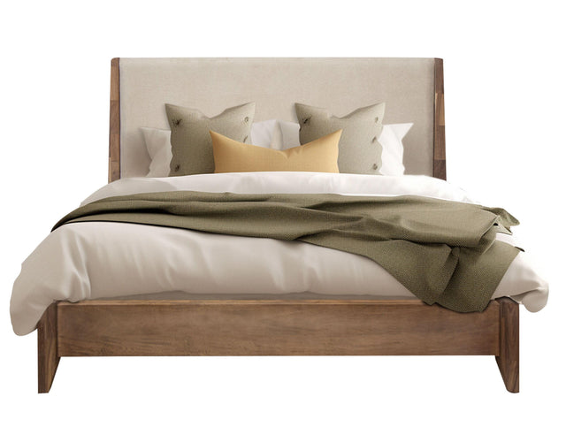 International Furniture Direct Parota Nova - Queen Platform Bed - Brown Cappuccino