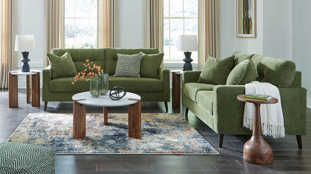 Ashley Bixler - Olive - 2 Pc. - Sofa, Loveseat