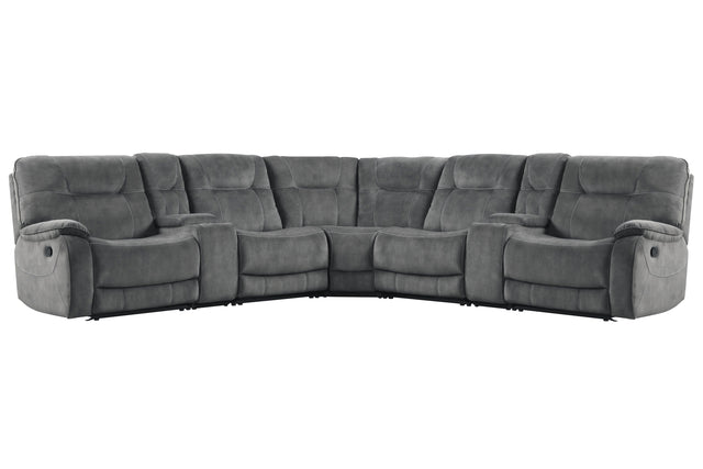 Parker House Cooper - 7 Piece Modular Manual Reclining Sectional - Shadow Gray